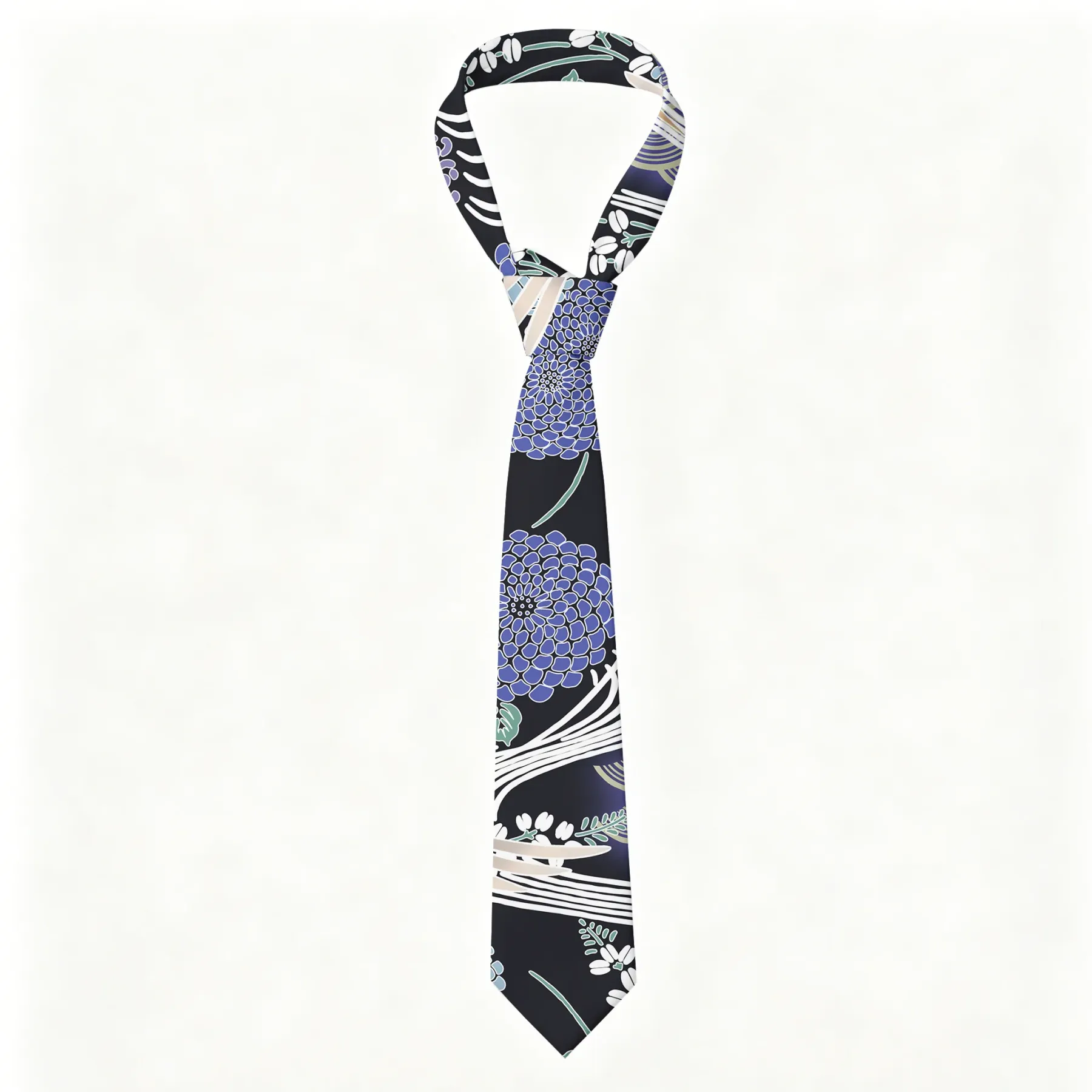 Tokyo-Tiger Cranes And Blooms Necktie Sale