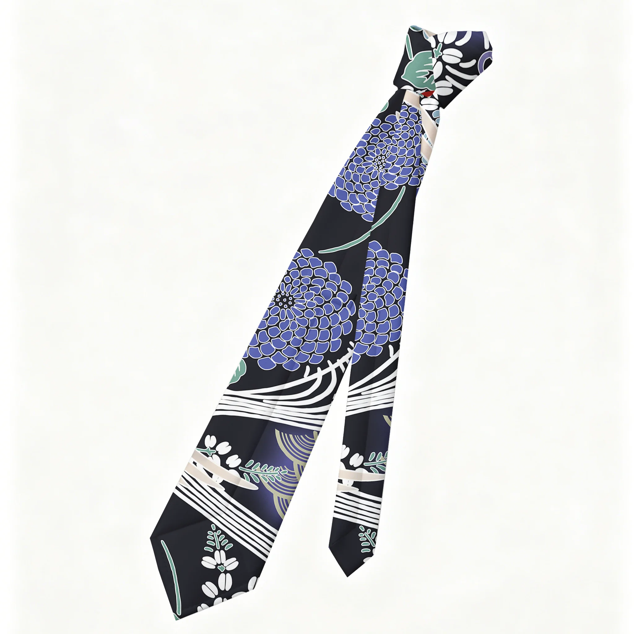 Tokyo-Tiger Cranes And Blooms Necktie