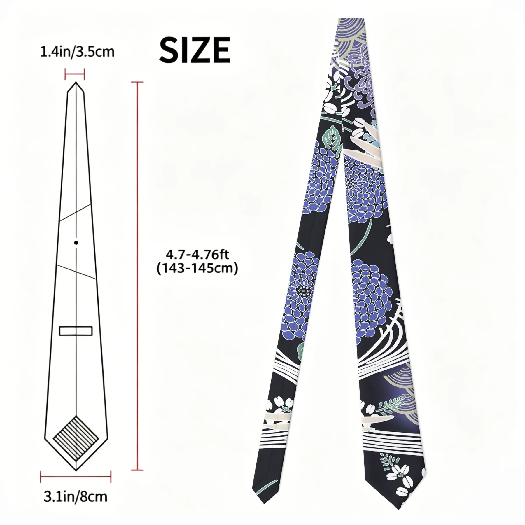 Tokyo-Tiger Cranes And Blooms Necktie