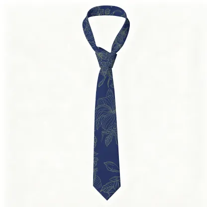 Tokyo-Tiger The Artistic Beauty Of Flowers Necktie