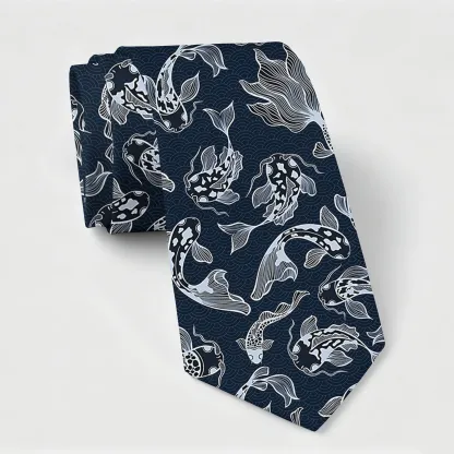 Tokyo-Tiger Japanese Koi Necktie