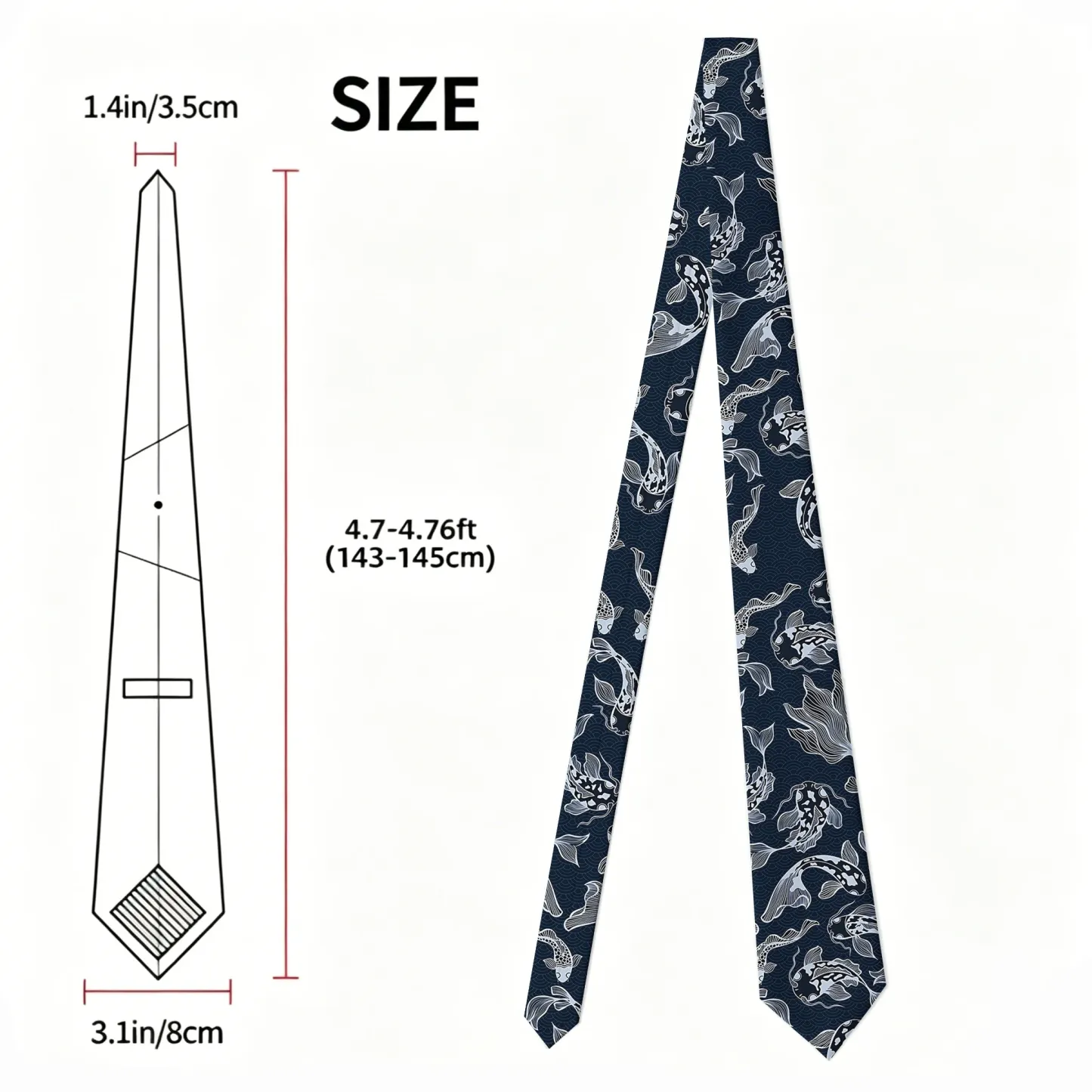 Tokyo-Tiger Japanese Koi Necktie