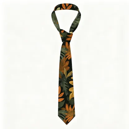 Tokyo-Tiger Tropical Leaf Frenzy Necktie