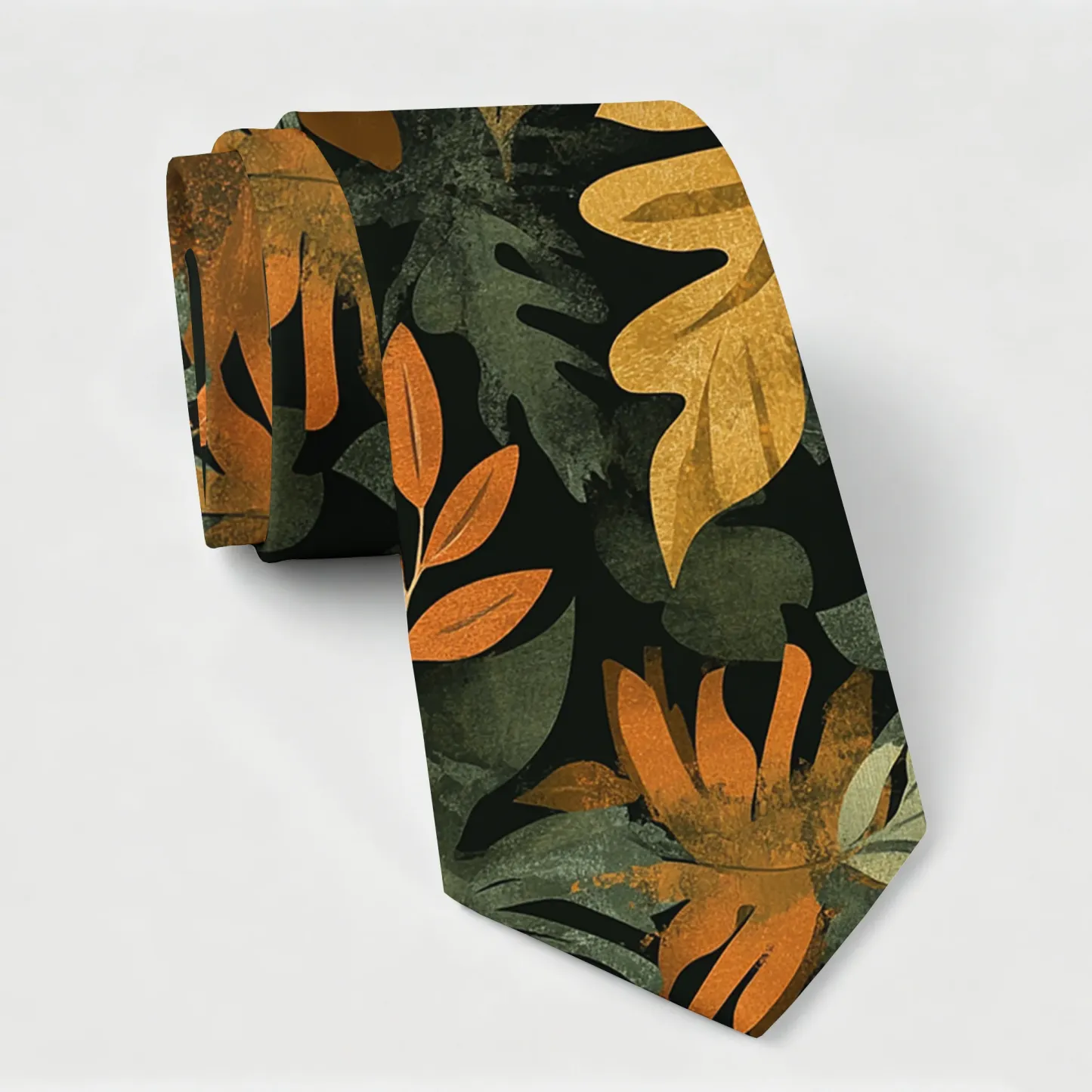 Tokyo-Tiger Tropical Leaf Frenzy Necktie