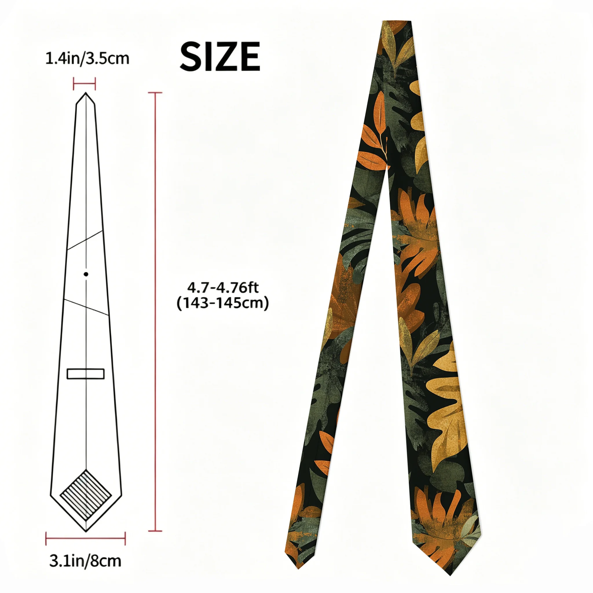 Tokyo-Tiger Tropical Leaf Frenzy Necktie