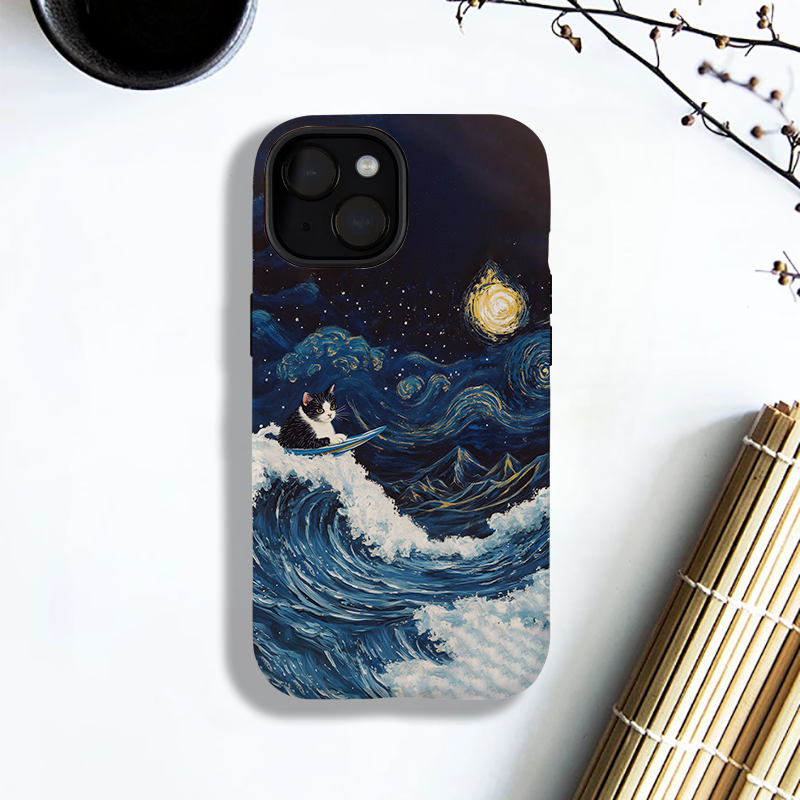 Tokyo-Tiger The Great Wave Off Cat Phone Case