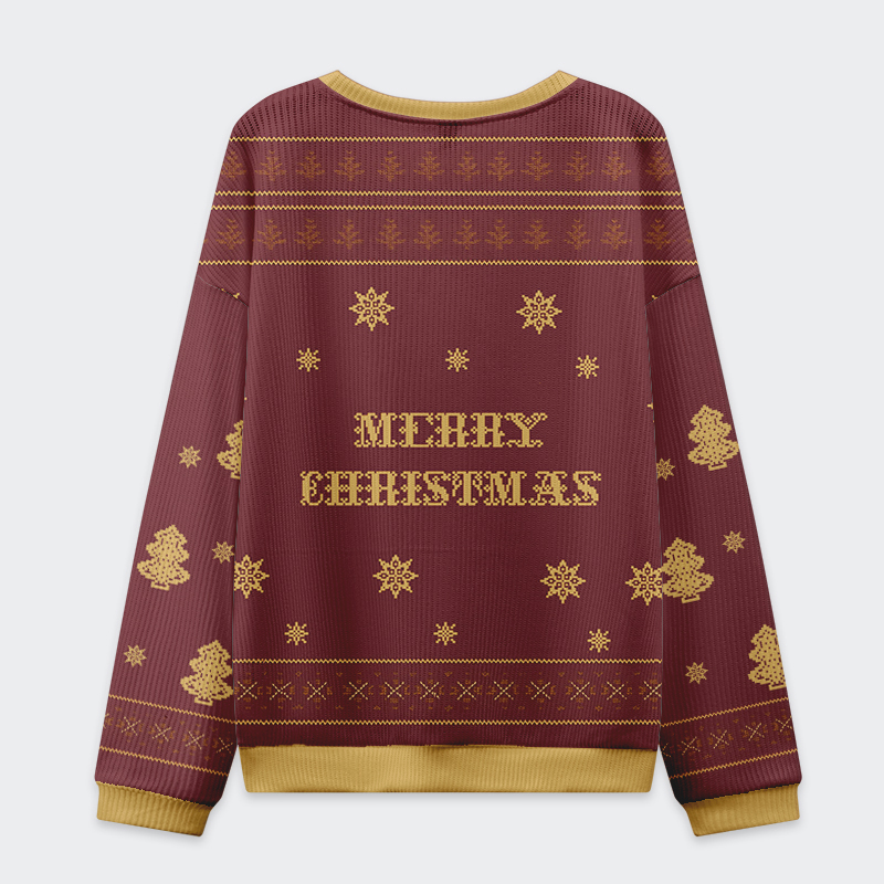 Tokyo-Tiger Penguin Overstimulated but Festive Christmas Ugly Sweatshirt