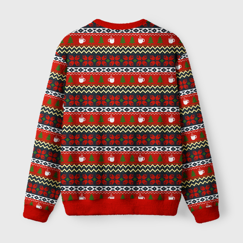 Tokyo-Tiger Naughty List Fuzzy Christmas Ugly Sweatshirt