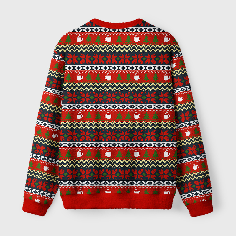 Tokyo-Tiger Naughty List Fuzzy Christmas Ugly Sweatshirt