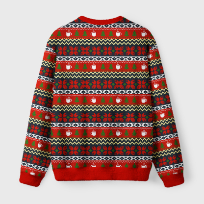 Tokyo-Tiger Naughty List Fuzzy Christmas Ugly Sweatshirt