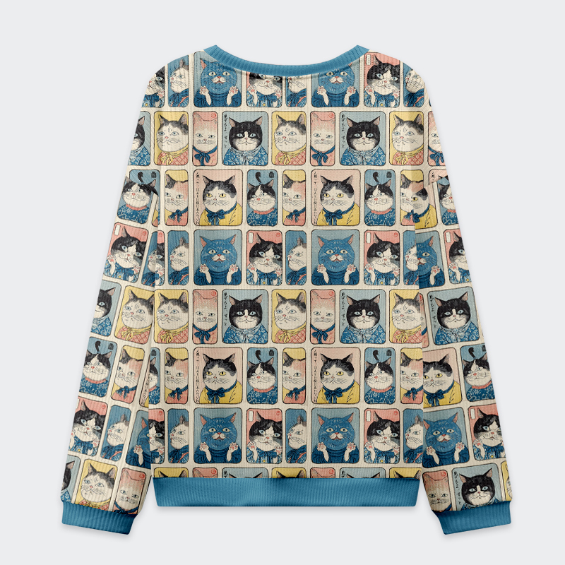 Tokyo-Tiger Many Cats Are Watching You Christmas Ugly Sweatshirt