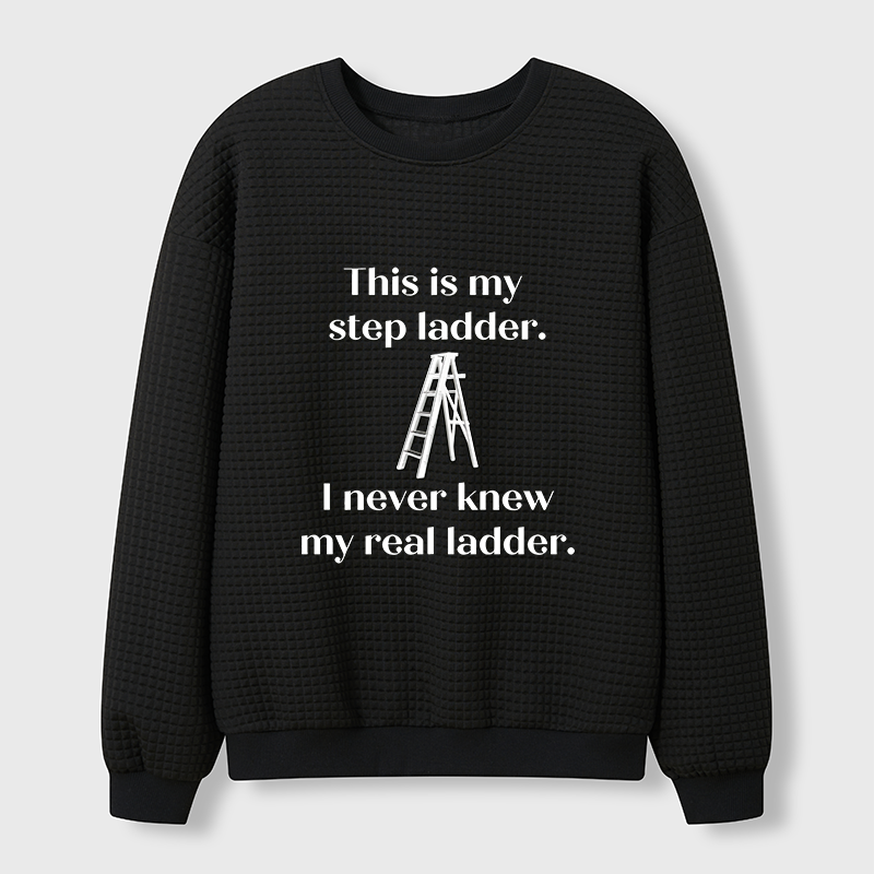 Tokyo-Tiger A Real Ladder Funny Waffle Sweatshirt