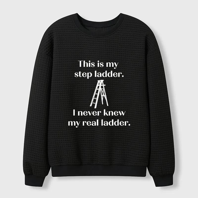 Tokyo-Tiger A Real Ladder Funny Waffle Sweatshirt