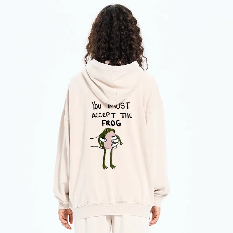 Tokyo-Tiger Accept This Frog Washed Zip Hoodie