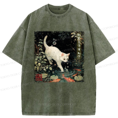 Tokyo-Tiger How Are You, Little Koi? Washed T-Shirt