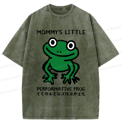 Tokyo-Tiger Mommy's Little Performative Frog Washed T-Shirt