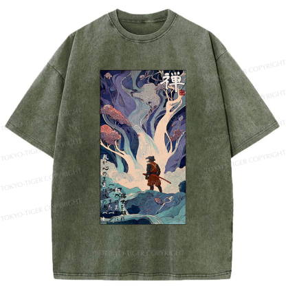 Tokyo-Tiger Following The Heart Into Nature Washed T-Shirt