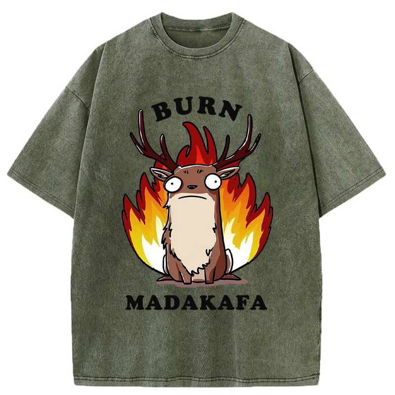 Tokyo-Tiger I’m Fine. Just a Little on Fire Washed T-Shirt