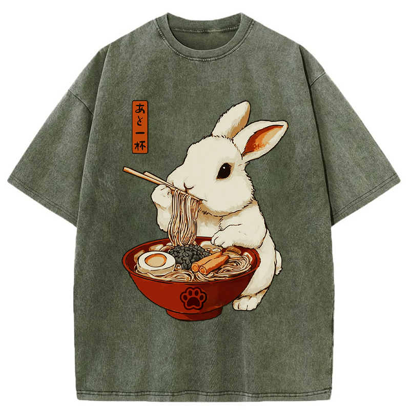 Tokyo-Tiger Bunny:One More Bowl, Please! Washed T-Shirt