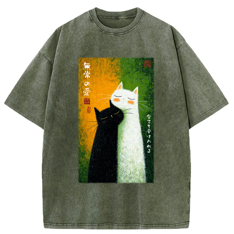 Tokyo-Tiger All Embraced by Transient Love Washed T-Shirt
