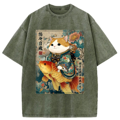 Tokyo-Tiger Go with the Flow Washed T-Shirt