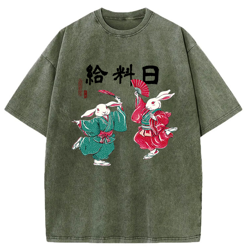Tokyo-Tiger Payday Dancing Bunnies Washed T-Shirt