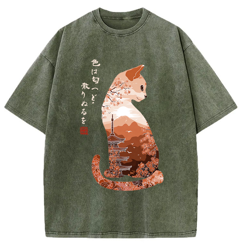 Tokyo-Tiger Beauty in Transience Washed T-Shirt
