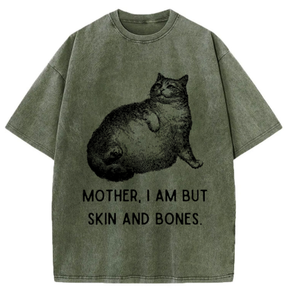 Tokyo-Tiger Skin & Bones Cat Washed T-Shirt