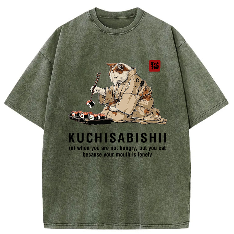 Tokyo-Tiger Sushi, Snacks, Repeat Washed T-Shirt