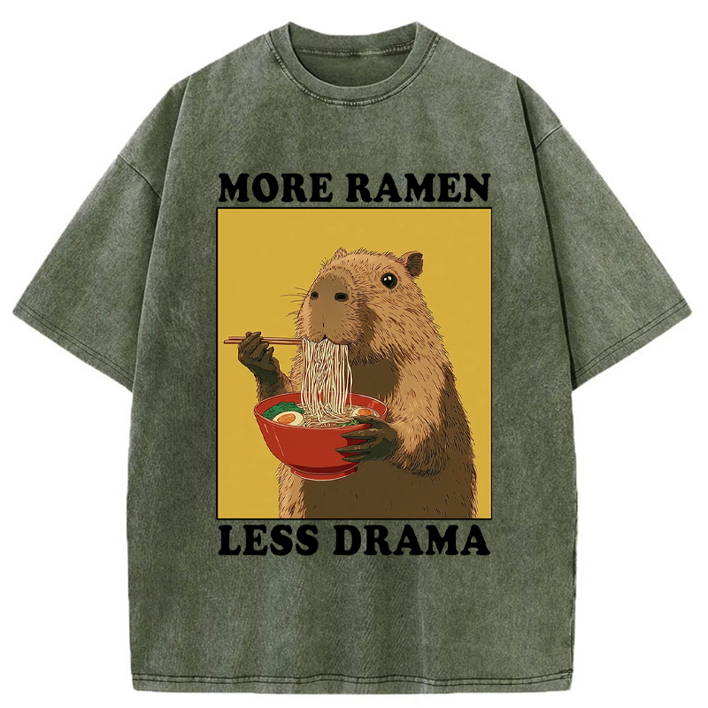 Tokyo-Tiger Noodles Over Drama Washed T-Shirt