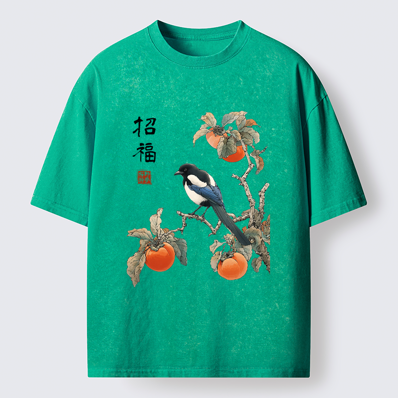 Tokyo-Tiger Perched Blessings Washed T-Shirt