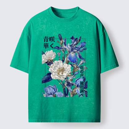 Tokyo-Tiger Harmony of Bloom and Breeze Washed T-Shirt