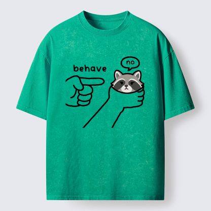 Tokyo-Tiger Rebellious Raccoon Washed T-Shirt