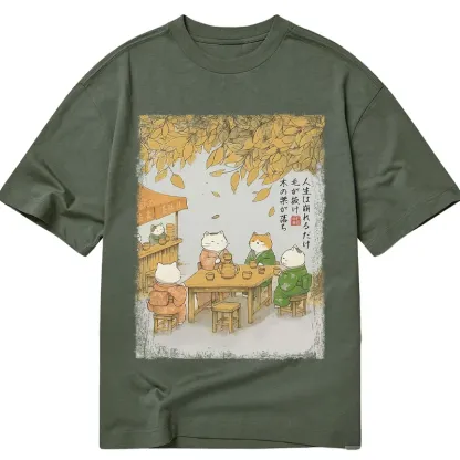 Tokyo-Tiger Cats Drinking Tea Under The Tree Classic T-Shirt