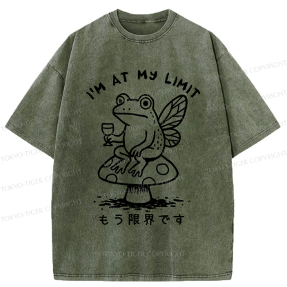Tokyo-Tiger Funny At Frog's Limit memes Washed T-Shirt