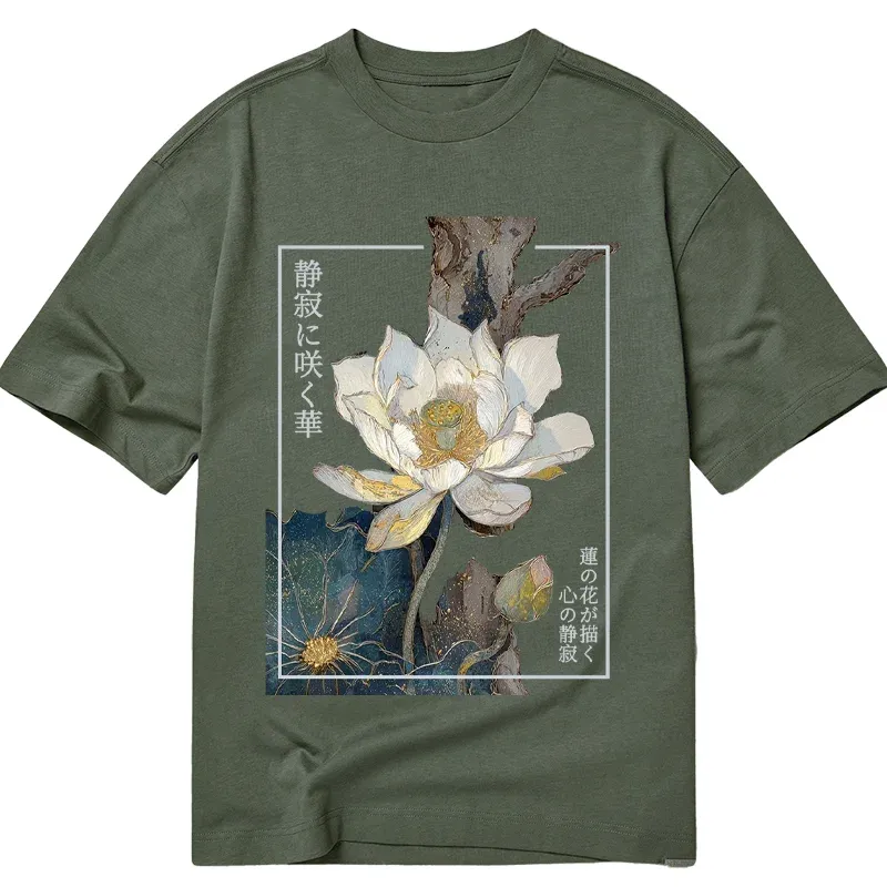 Tokyo-Tiger Blooming Lotus Japan Classic T-Shirt