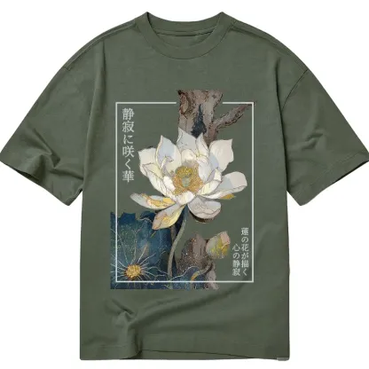 Tokyo-Tiger Blooming Lotus Japan Classic T-Shirt