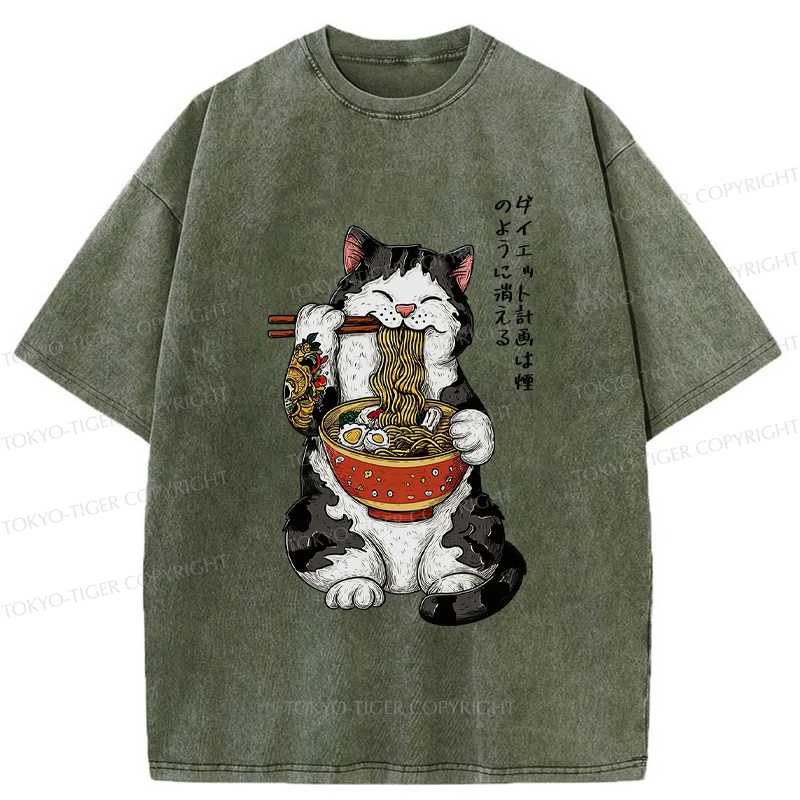 Tokyo-Tiger Diet Plans Shattered Into Nothingness Washed T-Shirt