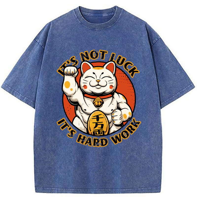Tokyo-Tiger Maneki:Luck Is Earned Washed T-Shirt