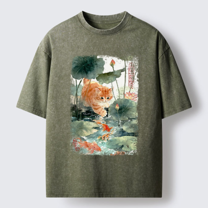 Tokyo-Tiger Yummy in My Eyes Washed T-Shirt