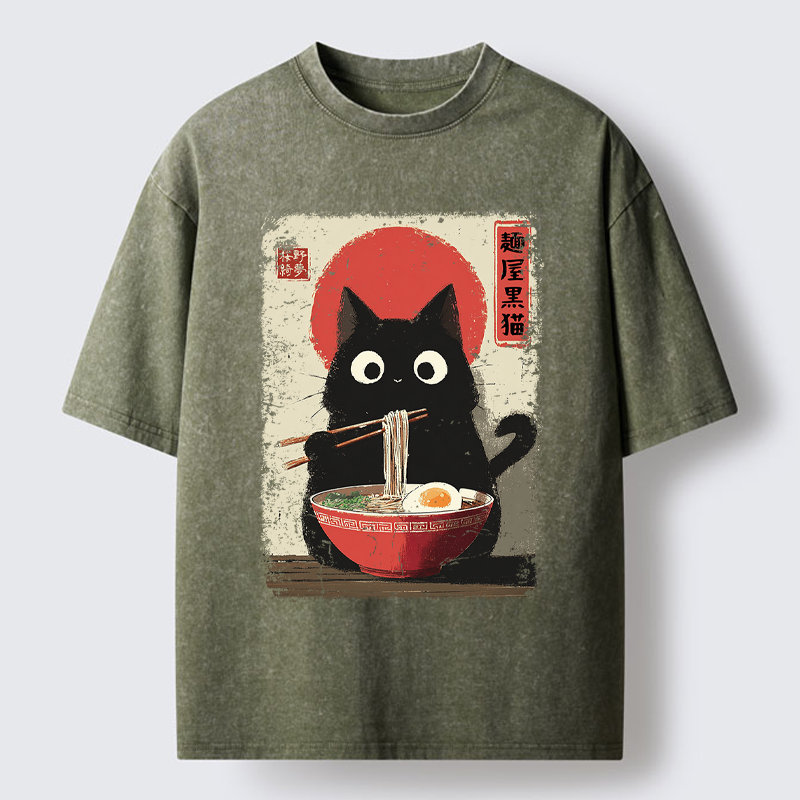 Tokyo-Tiger Slurp Meowster Washed T-Shirt