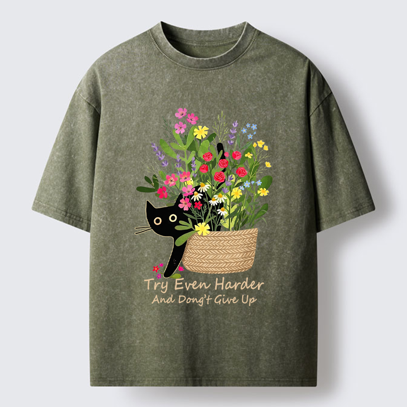Tokyo-Tiger Bloom&Persevere Washed T-Shirt