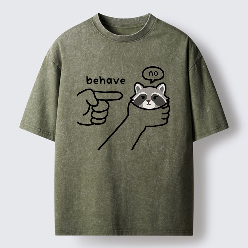 Tokyo-Tiger Rebellious Raccoon Washed T-Shirt