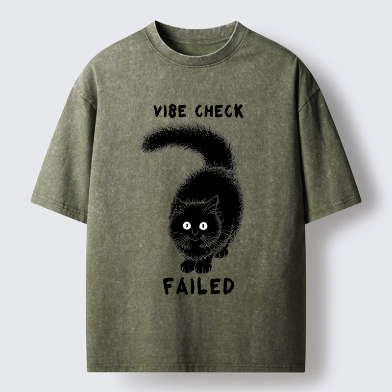 Tokyo-Tiger Cat's Vibe Check Washed T-Shirt