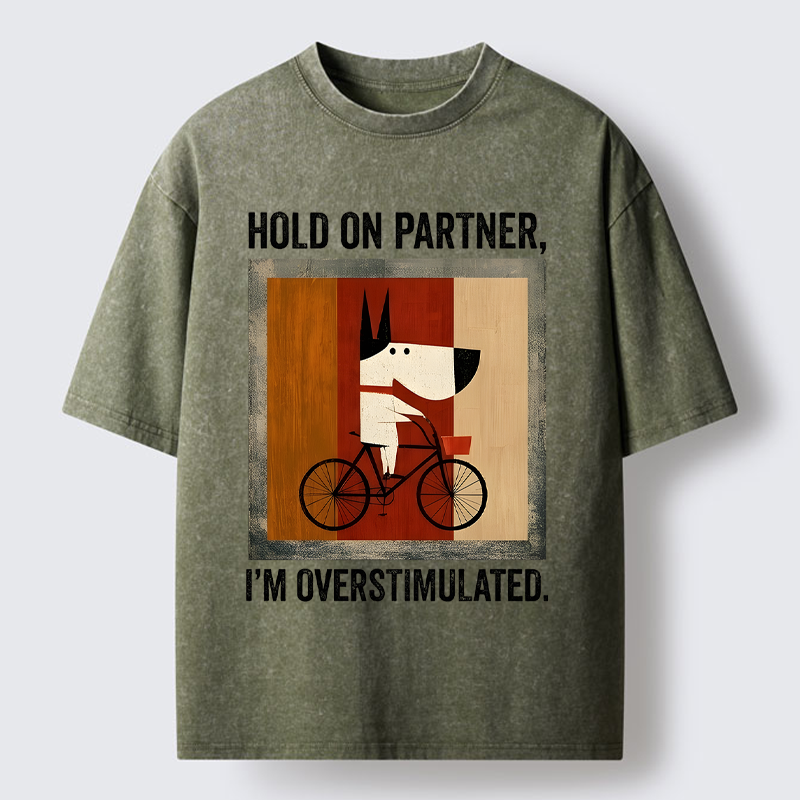Tokyo-Tiger Overstimulated Pup Washed T-Shirt