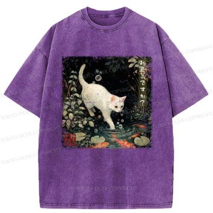 Tokyo-Tiger How Are You, Little Koi? Washed T-Shirt