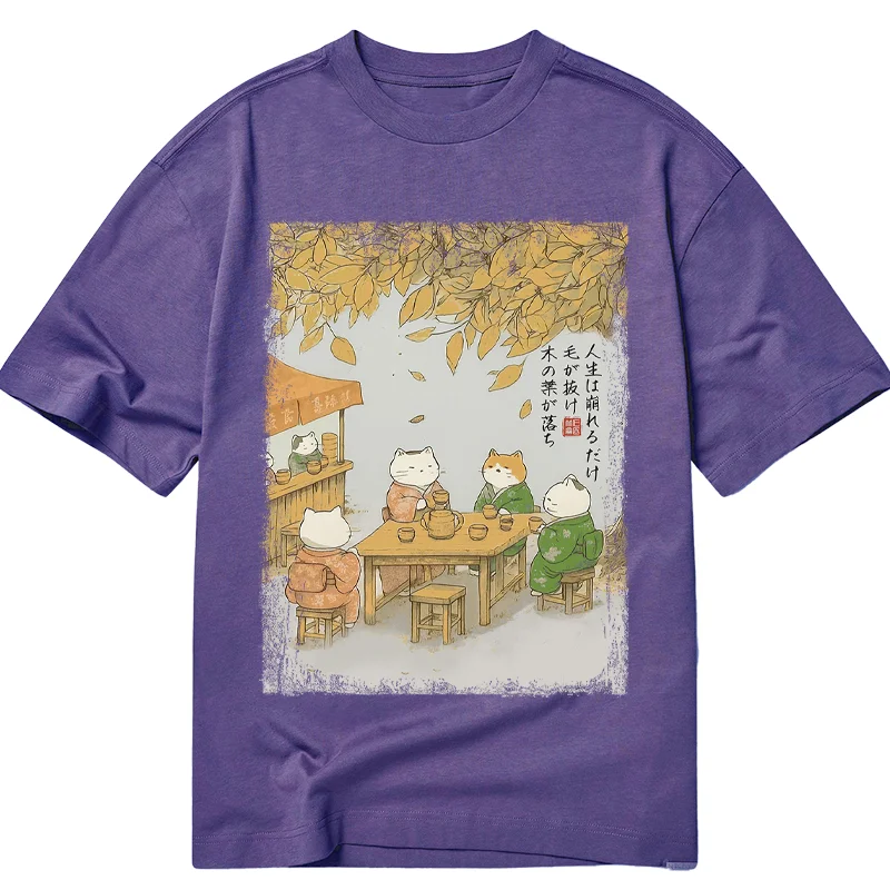 Tokyo-Tiger Cats Drinking Tea Under The Tree Classic T-Shirt