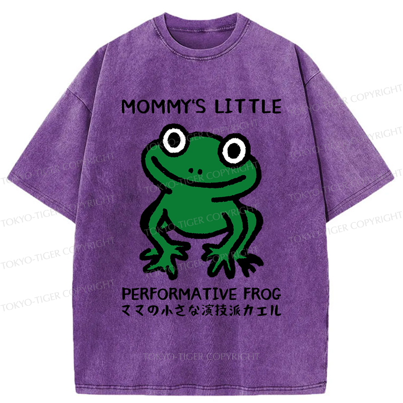 Tokyo-Tiger Mommy's Little Performative Frog Washed T-Shirt