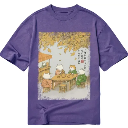 Tokyo-Tiger Cats Drinking Tea Under The Tree Classic T-Shirt