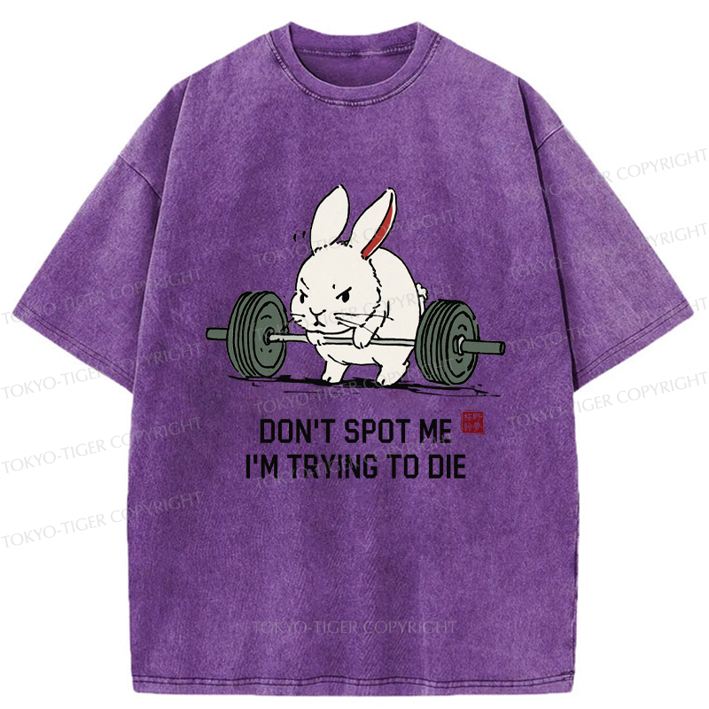 Tokyo-Tiger Determined Rabbit Gym Washed T-Shirt